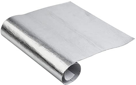HpLive Auto Hitzeschutzfolie selbstklebend Hitzeschild Schutz Barriere Abdeckung Aluminium Hitzeschutz Matte, 25x50cm