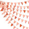 Roségold Party Dekorationen Metallic Stoff Dreieck Wimpel Banner Rouge Rosa Flagge Wimpelkette Girlande für Hochzeit Geburtstag Jahrestag Brautdusche Verlobung Abschluss Junggesellinnenabschied