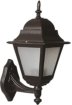 Wandleuchte für den Außenbereich, abs , schwarz, 25x18x36, Fassung E 27 Max 60 W