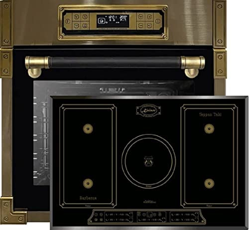 Kaiser Set EH 6726 AD + KCT 7797 FI Em, cocina eléctrica empotrada retro 80L, set de cocina eléctrica empotrada + encimera exclusiva retro inducción 77 cm, Quick Heat