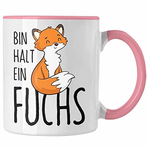 Trendation - Tasse mit Fuchs-Motiv Geschenk für Fuchs-Liebhaber Ich Bin Halt Ein Fuchs Rothaarige (Rosa)