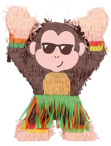 Boland 30969 - Piñata Mono, 39,5 x 10 x 27,5 cm, decoración colgante, decoración para cumpleaños, fiesta temática y carnaval