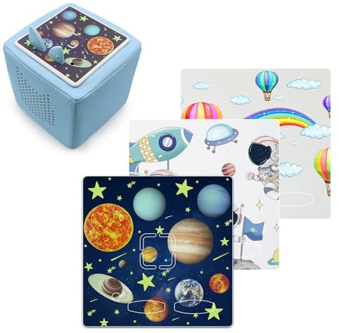 Schutzfolie für Toniebox 3er Set,Schutzcover selbstklebend,Schutzfolie Aufkleber passend Sticker für die Toniebox Zubehör, Motivauswahl (Typ 2)