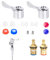 2 Sets Tap Cartridge Replacement Mixer, Replacement Tap Gland Valves 1/4 Turn, Brass Ceramic Stem Disc Cartridge Faucet Valve, Universal Tap Parts Repair Kit for Kitchen Bathroom Sink