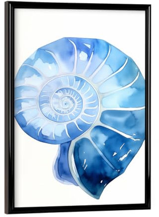 artboxONE Poster mit schwarzem Rahmen 18x13 cm Natur Sanfte Nautilus Muschel - Bild Nautilus
