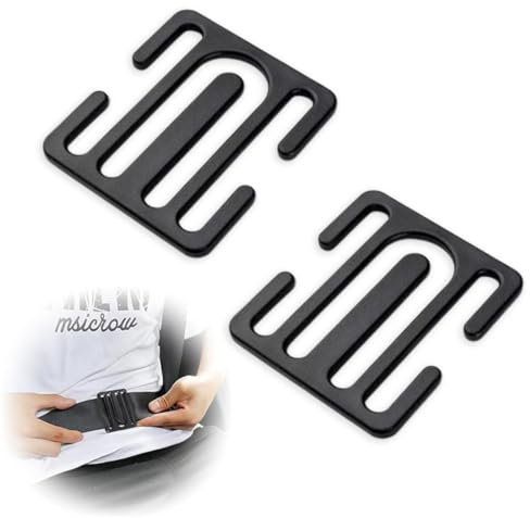 2 Pezzi Blocco Cintura Auto, Clip per Cintura di Sicurezza, Clip di Bloccaggio in Metallo, Clip Della Cintura Di Sicurezza Dell'Auto, Regolatore Della Cintura Di Sicurezza Dell'Auto