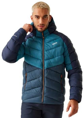 Regatta Dalent Leichte Herren-Jacke mit Kapuze, wattiert, Moroccan Blue Moonlight Denim, L