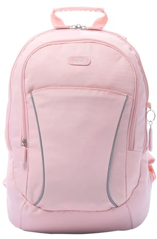 TOTTO - Mochila para Ordenador Portátil de 14 Pulgadas, Modelo Arvar 2.0, Capacidad 22 L, Bolsillo Secreto, Argollas para Candado, Espaldar Ergonómico con Flujo de Aire, Correas en S, Color Peachskin