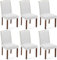 DUMOS Esszimmerstühle 6er Set, Elegant und Schön Modern Stühle Esszimmer, Pu-Leder Gepolstert küchenstühle, Esszimmerstuhl Geeignet für Küche, Wohnzimmer, Schlafzimmer (Grau)