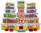 50 Pcs Large Food Storage Containers with Lids Airtight-2500ML to Sauces Box-Total15.5L Stackable Kitchen Bowls Set Meal Prep Containers-BPA Free Leak proof Plastic Lunch Boxes-Freezer Microwave safe