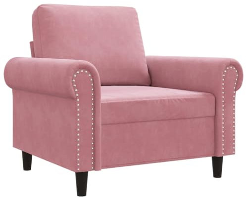 HETFTJN Koltuk Takimi Schlafcouch Schlafsofa Recamiere - Sessel Rosa 60 cm Samt für Relaxationsraum Sitzzimmer Jugendzimmer Hotelzimmer