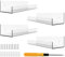 Homtone 4 Stück Schwebendes Regal Wand, 38 x 10 cm Acryl Wandregale Transparent, Schwebendes Wandregal für Schlafzimmer, Wohnzimmer, Badezimmer, Küche