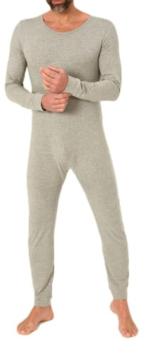 Normann Care Pflegebody Langarm - Unisex - Einteiler Body Schlafananzug mit Reißverschluss am Rücken