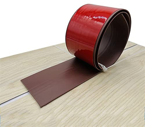 Self Adhesive Door Flat Transition Strip for Vinyl and Laminate Flooring Dark Brown 2m x 7.6cm