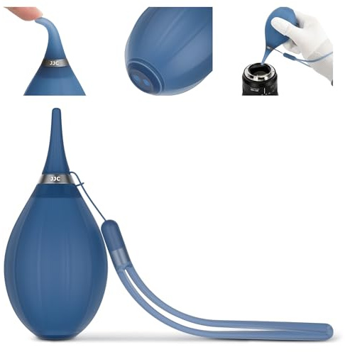 Blau Soft Air Blower mit Silikonband und Zwei Einwegventilen Staubschutz | für Kamera Stein Staub Linsen Filter Gebläse Tastaturreiniger, Air Blaster Staubreiniger für DSLR CCD LCD Bildschirme