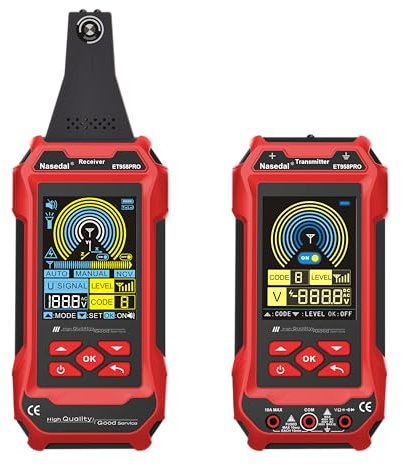 Nasedal Underground Cable Locator Multimeter 2 in 1,Wire and Metal Pipe Detector, Circuit Tracer Tool for Wall and Underground Cables, Water and Gas Pipeline Paths