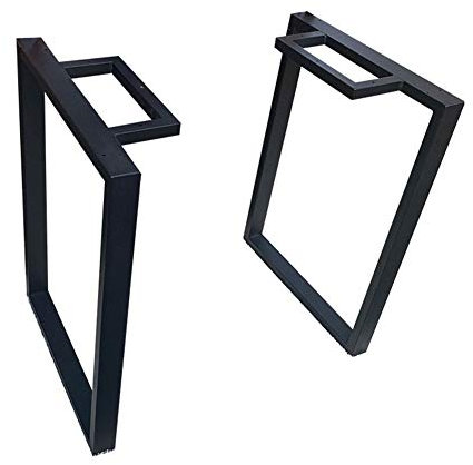 IUokLU Pieds de Table en Fer forgé Cadre de Table Pied de Support d'armoire X2 Accessoires de quincaillerie pour Meubles，Noir-60 * 70cm