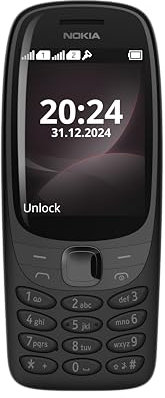 Nokia 6310 2024 Black, Telefono cellulare 2G, Dual Sim, Design Iconico, Display 2.8'', Fotocamera VGA, Batteria Lunga Durata, Memoria espandibile, Bluetooth 5.0, Radio FM Wireless