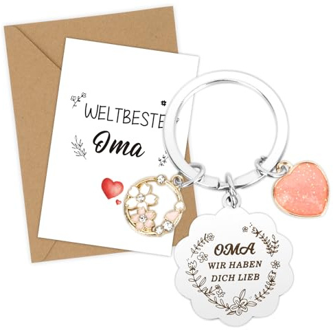 Muttertag Geschenk Oma Beste Oma Geschenke Muttertagsgeschenk Schlüsselanhänger Oma Geburtstag Geburtstagsgeschenk für Großmutter Von Enkel Renteneintritt Geschenke Mit Karte Umschlag Ostergeschenke