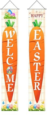 tuwiwol Leichte Osterflaggen mit digital gedruckten Designs aus Polyester zum Dekorieren der Flaggen am Eingang von Feiertagspartys, FHJDL 19
