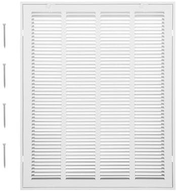 VEVOR Grille de Retour d'Air pour Ouverture de Conduit 50 x 63 cm, Grille de Ventilation de Retour d'Air Murale, en Acier Revêtement en Poudre, pour Amélioration de la Ventilation, Filtre Non Inclus