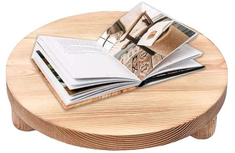 Nexusectar Stand Di Base In Legno, Supporto Di Presentazione In Legno | Wood Wood Round Farmhouse Socket Stand In | Tablet Da Bagno Decorativo, Sapone Da Fattoria In , Vassoio Di Interno Per