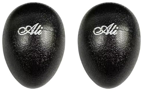 Gwezmxs Rasseleier, Egg Shaker, Musik Percussion Klangeier Rhythmus Eier, Schwarz, 2 Stück