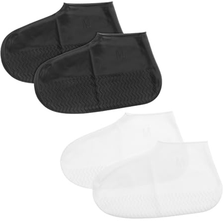 Operitacx 4 De Lluvia De Silicona Cubrezapatos Impermeables para La Lluvia Cubiertas De Zapatos para Cubrezapatos Impermeables para Gel De Sílice