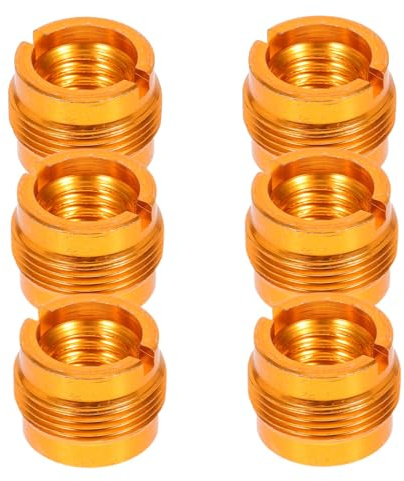 ULDIGI 6pcs Mic Stand Threaded Adapters to Screw Nut Microphone Holder Converter for Recording Studio Outdoor Interviews Live Streaming Compact