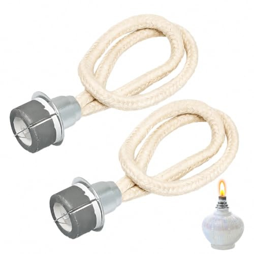 2 Stück Duftlampe Docht für Lampe Berger Katalytische Lampe, 18mm Silber Duft Öllampe Ersatzdocht Ersatzbrenner für Aromatherapie und Raumluft Verbesserung, Ersatz Kontrolle Katalytischer Zubehör