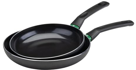 FACKELMANN Chefkoch 2er Set Keramik-Pfannen Bielefeld, Ø 24 & 28 cm, PFAS-freie Antihaftbeschichtung, für alle Herdarten geeignet inkl. Induktion, backofengeeignet bis 150°C, Schwarz