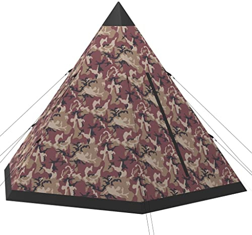 HengCaDa Zelt für 4 Personen Mehrfarbig aus 180T Polyester mit UV Schutz, Moskitonetz und Gestänge, inklusive Hering und Bodenplane für Camping, Festival, Outdoor und Wandern