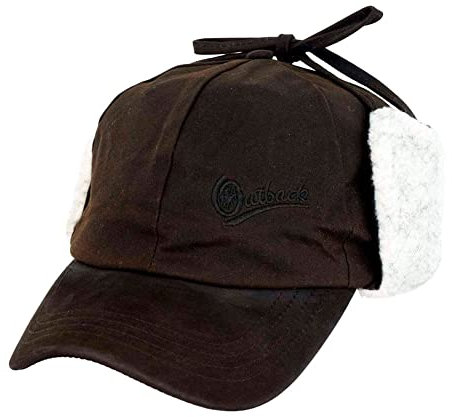 Outback Trading Men's Mckinley Creek Adjustable Waterproof Warming Earflaps Outdoor Western Cap, Brown, X-Large