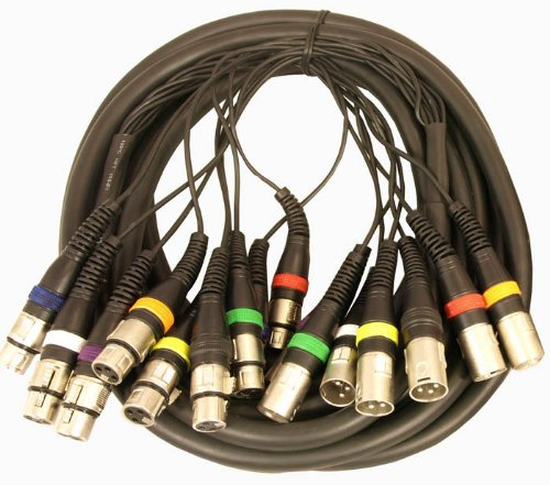 Cobra XLR Female To XLR Male Loom 8 Way Lead, 6 metres