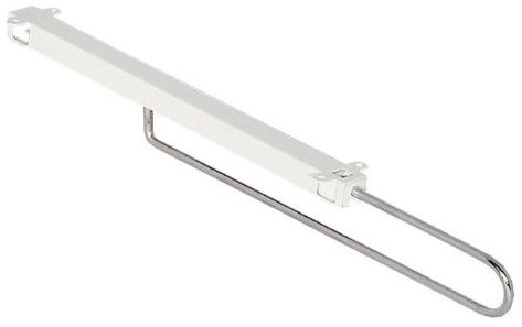 HÄFELE Kleiderbügelhalter 805.12. ausziehbar mit Gleitführung zum Schrauben unter den Fach- oder Oberboden Länge: 350mm Tragkraft: 10 kg