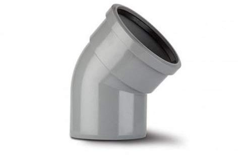 Polypipe Grey 110mm 135Deg Single Socket Soil Bend SB412