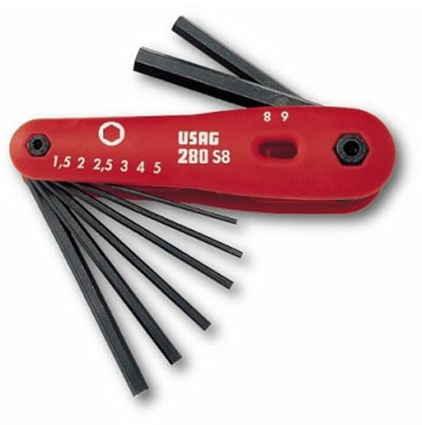 USAG 280 S8 - Serie di 8 chiavi a brugola maschio esagonale 280192