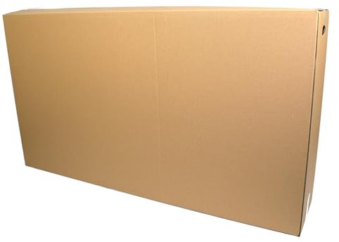 Antalis 145cm Large Cardboard Packing Box With Handles for Moving House | TV & Bike Box, Large Postage | Moving Supplies 145x80x27cm | Thin Shipping/Storage for Mirrors & Art