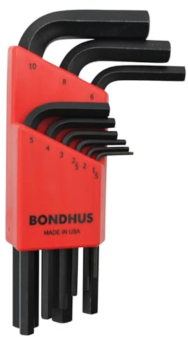 Bondhus HLX9MMS Hexagon Key Set 1.5mm-10mm, 12299, PROTANIUM Precision HIGH Torque Steel