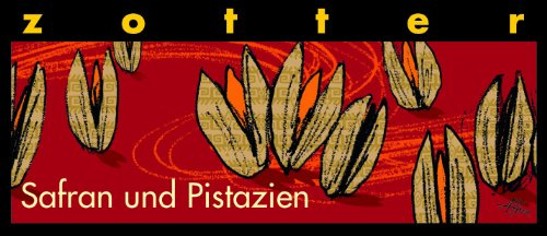 Zotter Safran und Pistazien, 2er Pack (2 x 70 g) - Bio