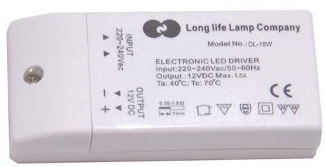 18w LED Driver Transformer for MR16-MR11-G4 LED Light Bulb by Long Life Lamp Company