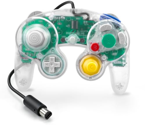 Manette de jeu transparente pour console Nintendo Gamecube et Wii
