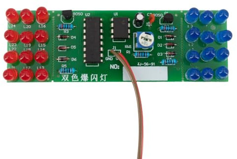 Bausatz: LED Stroboskop rot/blau