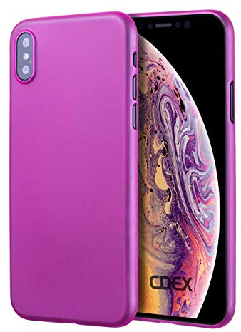 doupi UltraSlim Hülle kompatibel für iPhone XS Max (iPhone 10s Max) 6,5 Zoll, Ultra Dünn Fein Matt Handyhülle Cover Bumper Schutz Schale Hard Case Taschenschutz Design Schutzhülle, pink