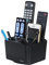 Hama Support pour télécommande Agent (porte-télécommande, rotatif, 5 compartiments pour télécommandes, téléphones, lunettes, stylos, organisateur pour bureau, rangement) Noir