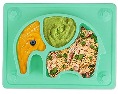 Silvio Baby-Teller, verbessertes rutschfestes Silikon-Tischset mit Saugnäpfen für Kleinkinder und Kinder