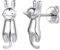 ChicSilver silber Katze Ohrstecker damen Kätzchenohrring aus 925 Katze Schmuck Mini Ohrstecker mit Geschenkebox für mädchen
