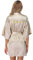 Vlazom Morgenmantel für Hochzeit Satin Kimono Badmantel für Braut&Brautjungfern V-Ausschnitt Damen Robe mit Gürtel(XXL,Silberner Champagner für Brautjungfer)