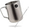 Cafendi | Milchkännchen – Barista Milchkännchen Edelstahl 350ml rostfrei – Milk Pitcher mit Messskala & Latte Art Stift – für Cappuccino & Latté