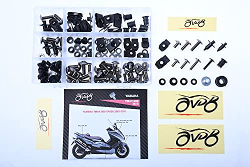avdb-moto Kit viti AVDB per montaggio carenatura completa Compatibile con TMAX 500 2001-2011 (Grigio/Titane)